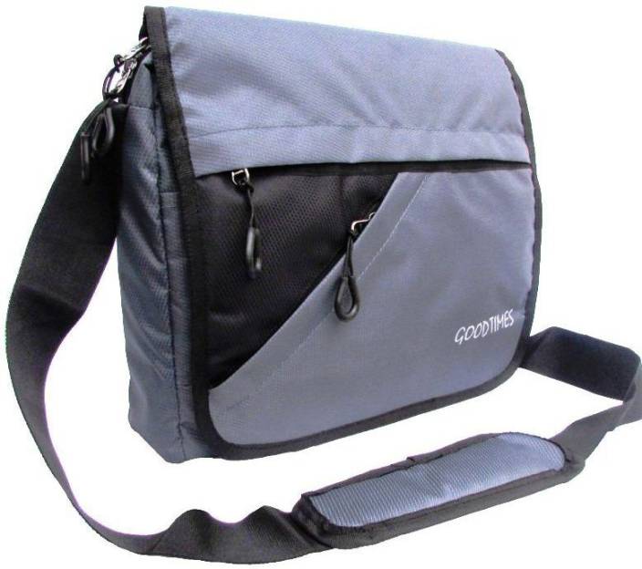 Good Times Messenger Bag  (Grey, Black)